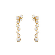 Georg Jensen Signature Diamonds 18ct Yellow Gold 0.62ct Drop Earrings Pair