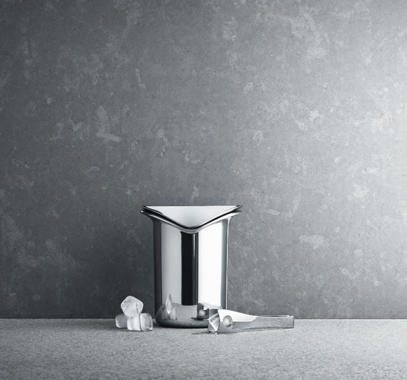 Georg Jensen Sky Stainless Steel Ice Bucket With Tongs