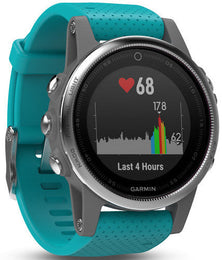 Garmin Watch Fenix 5S Silver Turquoise Band