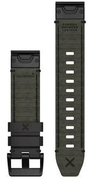 Garmin Strap QuickFit 22 Genuine Horween Black Leather