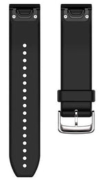 Garmin Strap QuickFit 22 Black Silver Silicone