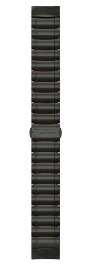 Garmin Watch Bands QuickFit 22 Hybrid Titanium Silicone Bracelet Carbon Gray DLC 010-12738-00