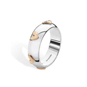 Linda Macdonald With Love Sterling Silver 9ct Yellow Gold Ring, RHWR6.