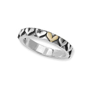 Linda Macdonald With Love Sterling Silver 9ct Yellow Gold Ring, RWLSR.