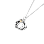 Linda Macdonald Into the Woods Sterling Silver 9ct Gold Necklace EIN3.