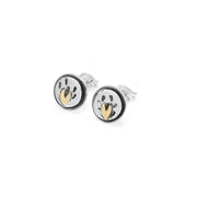 Linda Macdonald Into the Woods Sterling Silver 9ct Gold Stud Earrings SIN4.