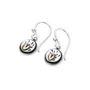 Linda Macdonald Into the Woods Sterling Silver 9ct Gold Drop Earrings DIN4.