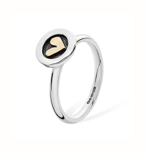 Linda Macdonald Meadow Sterling Silver 9ct Gold Ring RMEDHL.