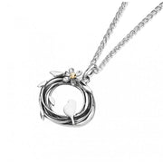 Linda Macdonald Entwined Sterling Silver 9ct Gold Necklace Necklace ENTB.
