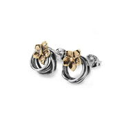 Linda Macdonald Entwined Sterling Silver 9ct Gold Stud Earrings SFORG.