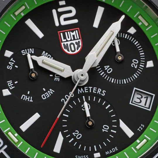 Luminox Sea Pacific Diver Chronograph 3140 Black Green Watch