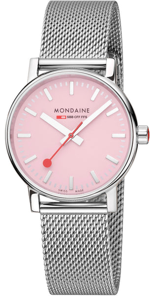 Mondaine Watch Evo2 Sunrise 35mm Pink MSE.35130.SM