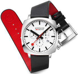 Mondaine Official Swiss Railways Cushion Set Watch