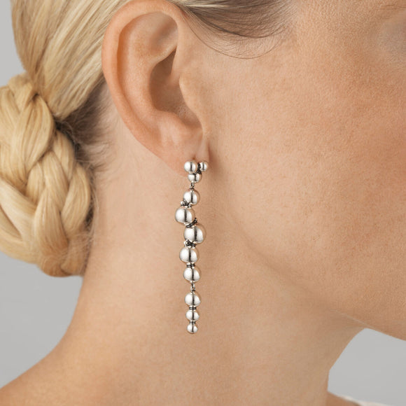 Georg Jensen Moonlight Grapes Sterling Silver Drop Earrings