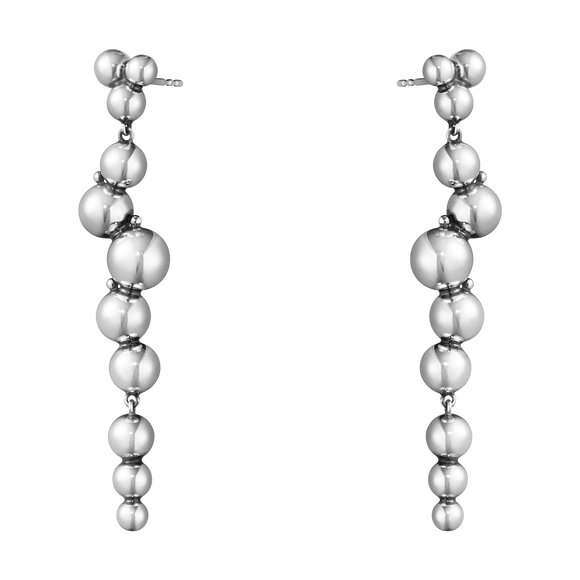 Georg Jensen Moonlight Grapes Sterling Silver Drop Earrings, 10019040.