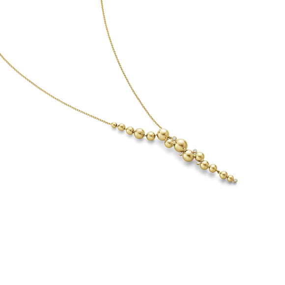 Georg Jensen Moonlight Grapes 18ct Yellow Gold Diamond Necklace with Pendant