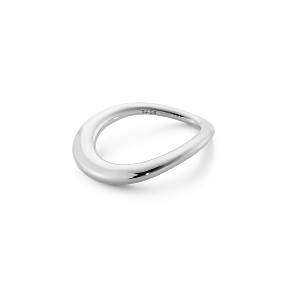Georg Jensen Offspring D Sterling Silver Slim Ring D