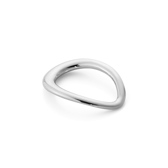 Georg Jensen Offspring D Sterling Silver Slim Ring D