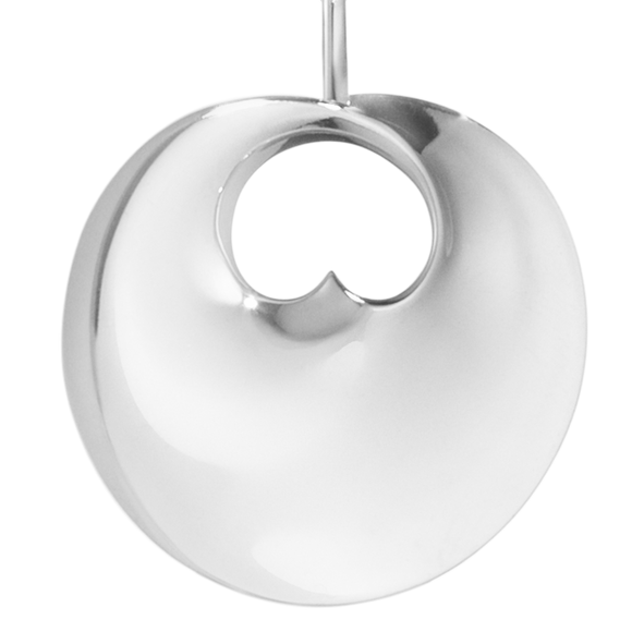 Georg Jensen Large Hidden Heart Sterling Silver Necklace