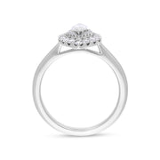 Platinum 0.72ct Diamond Marquise Pave Ring