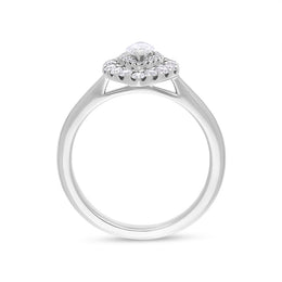 Platinum 0.72ct Diamond Marquise Pave Ring