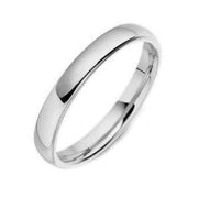 Platinum Classic Court Shaped Medium Gauge Wedding Ring BNN-491