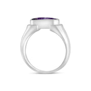 Sterling Silver Blue John Oval Dodgem Ring