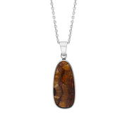 Sterling Silver Blue John Mother of Pearl Pendant Necklace D PUNQ0002494.