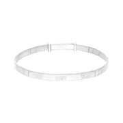 Sterling Silver Medium Feature Hallmark Baby Bangle D