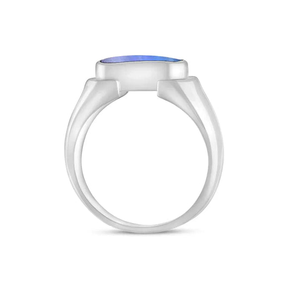 Sterling Silver Moonstone Oval Dodgem Ring