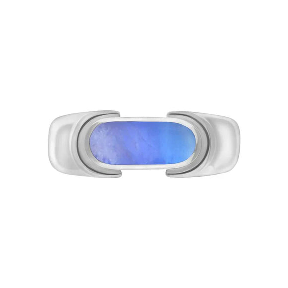 Sterling Silver Moonstone Oval Dodgem Ring