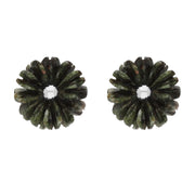 Sterling Silver Preseli Blue Stone Tuberose 10mm Stud Earrings, E671.