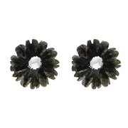 Sterling Silver Preseli Blue Stone Tuberose 6mm Stud Earrings, E2160.