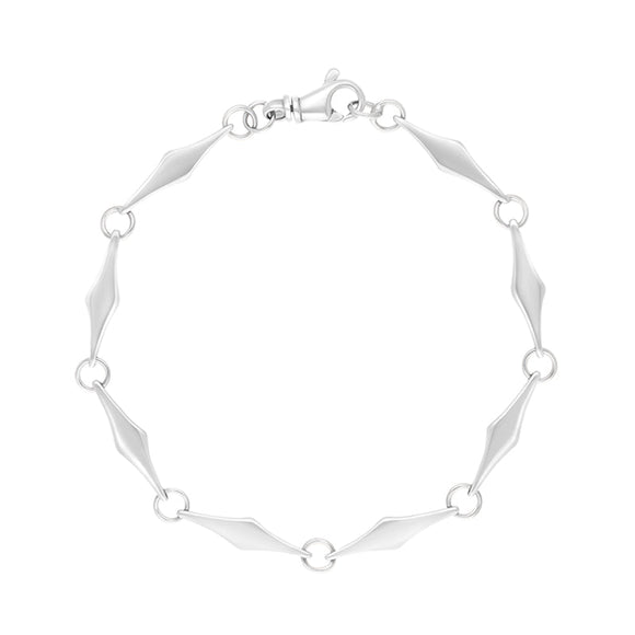 Sterling Silver Rhombus Handmade Bracelet C031BR