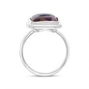 Sterling Silver Blue John Abstract Doublet Ring D