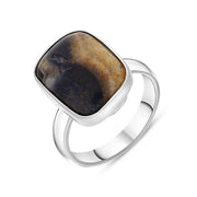 Sterling Silver Blue John Abstract Oval Ring, RUNQ0001670