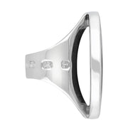 Sterling Silver Blue John Hallmark Large Round Ring