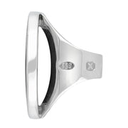 Sterling Silver Turquoise Hallmark Large Round Ring