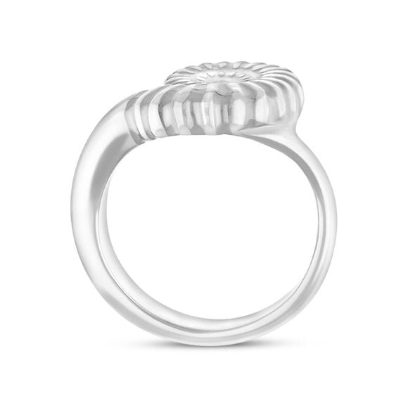 Sterling Silver Twisted Ammonite Ring
