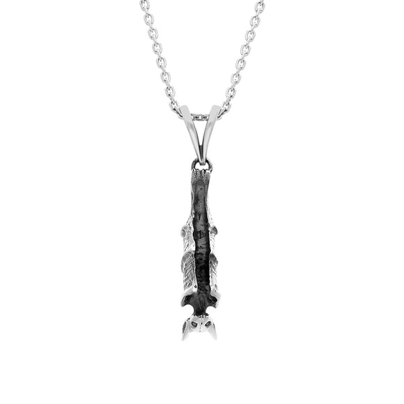 Sterling Silver Upside Down Hanging Bat Pendant P3683