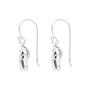 Sterling Silver Whitby Jet Butterfly Earrings