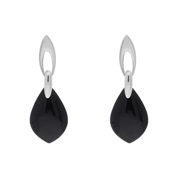 sterling-silver-Whitby-jet-flat-pear-shaped-drop-Earrings-E2563
