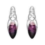 Sterling Silver Blue John Celtic Marquise Piece Set, S012