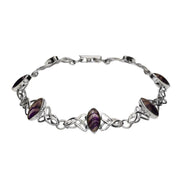 Sterling Silver Blue John Celtic Marquise Piece Set, S012