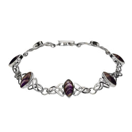 Sterling Silver Blue John Celtic Marquise Piece Set, S012