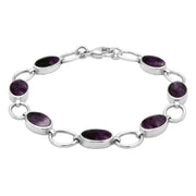 Sterling Silver Blue John Oval Four Piece Set. S019 