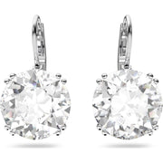 Swarovski Millenia Rhodium Plated White Crystal Round Drop Earrings, 5628351