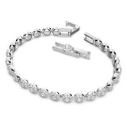 Swarovski Una Angelic Tennis Rhodium Plated Crystal Bracelet