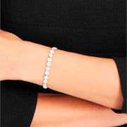 Swarovski Una Angelic Tennis Rhodium Plated Crystal Bracelet