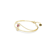 Swarovski Chroma Gold-Tone Plated Crystal Heart Bangle